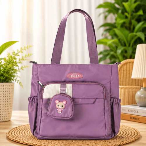 Large Nylon Women’s Tote Bag | College, Office, Shopping & Daily Use